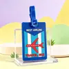 Etiquetas de Equipaje de Dibujos Animados de PVC de Fábrica Original, Etiquetas de Identificación Anti-Pérdida para Maletas de Viaje, Pase de Abordar de Silicona, Venta al por Mayor Transfronteriza