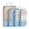 Bolsa de Armazenamento para Viagem Internacional com Logo Personalizável, Organizador de Compressão de Bagagem Expansível, Bolsa Portátil para Armazenamento de Roupas Íntimas