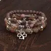 Aliexpress Más Vendido Pulsera Elástica Bohemia Multicapa Set de 3 Piezas Joyería al por Mayor Pulsera de Cuentas de Vidrio