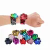 Pulsera Anillo de Disparo Modelo Nuevo de Amazon Transfronterizo, Pulsera de Abalorios Florales con Lentejuelas, Set Completo de Accesorios para Coletas Infantiles