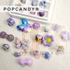 Kit de Materiais para Joias Artesanais com Contas Roxas, Chaveiro Pingente, Acessórios, Brincos, Colar, Pulseira, Contas Soltas