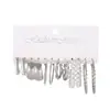 Set de 38 Piezas de Moda Femenina Transfronteriza, Anillos Geométricos Simples, Pendientes, Pulseras, Collares de Mariposa y Flor de Rosa, y Juegos de Joyería
