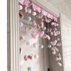 Decoração de Pendurar na Porta 2022 Cortina Pequena para Porta Cortina de Divisória Cortina de Fio Coração de Pêssego Ornamento de Pendurar sem Furo Cortina de Porta de Tecido Cartoon