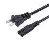 Certificado ETL 1 Minuto 2 Enchufe Americano No Polarizado Cable de Enchufe de Cola de 8 Caracteres Polaridad Estándar Americana Cable de Alimentación de Dos Clavijas Estándar Americana