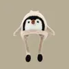 El Sombrerito Hace Ruido Cuando lo Aprietas, un Sombrero Lindo y Súper Adorable de Pingüino para Padre e Hijo para Invierno, Sombrero Espesado y Cálido que Protege los Oídos para Niños y Niñas