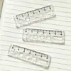 Mini regla transparente, regla de bolsillo, regla recta multifuncional para estudiantes de primaria, una herramienta mágica para el dibujo geométrico