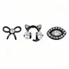 Aretes de Aleación de Titanio Astmf-136 Serie Negro Brillante Rosca Interna de Titanio G23 Cabeza de Piercing de Zirconia