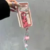 Funda con Soporte de Diseño de Tigre y Cachorro para iPhone 18 Pro Max, Adecuada para Niñas, con Correa de Bolas de Bloqueo de Color, Diseño de Ventana Grande para iPhone 17/16