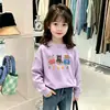 Camiseta de Manga Larga Dulce Linda con Estampado de Dibujos Animados para Niña 2026 Otoño Nueva Superior de Estilo Casual para Niñas