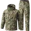 Traje Táctico Militar Camuflado de Malla Elástica para Exteriores de Primavera y Otoño Ropa de Trabajo Ropa de Protección Laboral con Diseño de Múltiples Bolsillos y Refuerzo en la Entrepierna