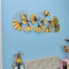 Decoración de pared de metal retro transfronteriza americana, fondo de pared de sofá de sala de estar, decoración de flores, decoración de pared de hotel, decoración de pared