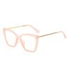 GLAZZY2021 popular estilo coreano ojo de gato montura grande montura anti-luz azul gafas de montura transparente lisas para mujer Venta al por mayor