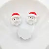 Série de Natal Boneco de Neve Desenho Animado Resina Acessórios faça você mesmo Material Grampo de Cabelo Cabeça Corda Copo de Água Patch Decoração de Capa de Celular
