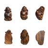 Venta Directa de Fábrica de Tallas de Madera de Árbol de Aroma, Colgantes de Forma Aleatoria del Dios de la Riqueza Guan Gong y la Estrella de la Longevidad, Artesanías de Madera, Adornos para Colgar en Mochilas