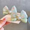 Bobbi cuento de hadas estilo coreano fresco colorido Lazo de perlas clip tridimensional para niños accesorios para el cabello de celebridad de internet para niñas tocado