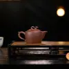 Venta al por menor de Yixing Tetera de Arcilla Púrpura de Pequeña Capacidad Juego de Té, Arcilla Púrpura Mineral Original Tetera de Arcilla Púrpura Hanwa de Pico de Águila Semimanual