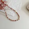 Hecho a mano [Historia de Xishan] Retro Nicho Vintage Flor de Perlas Mariposa Collar Viejo Joyería