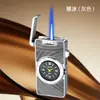 Encendedor Creativo de Reloj de Cuarzo, Encendedor Funcional Recargable de Llama Azul Directa, Encendedor de Cigarrillos, Encendedor a Prueba de Viento para Exteriores