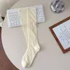 Calcetines largos tipo JK para adelgazar, estilo ballet, para primavera y verano, calcetines blancos de malla hueca, delgados, para combinar con faldas, calcetines hasta la pantorrilla