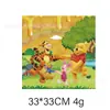 Set de Fiesta de Cumpleaños de Winnie the Pooh Plato de Cena Vaso de Papel Servilleta de Papel Mantel de Mesa Tarjeta para Pastel La Flag Suministros para Arreglo de Ambiente