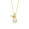 Colar Borboleta Prata de Lei 925 Feminino Luxo Acessível High-End Corrente de Clavícula Pérola Natural de Água Doce Estilo Ins Pingente de Calcedônia