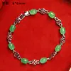 Pulsera de Jade Malayo al por Mayor, Pulsera con Incrustaciones de Jade Malayo Verde Esmeralda, Pulsera de Jade de Moda para Mujer