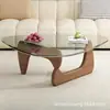 Mesa de centro de cristal para casas pequeñas, moderna minimalista, lujo ligero, mesa pequeña minimalista, mesa de centro creativa de moda para sala de estar
