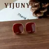 Nuevos Pendientes Rojos con Goteo de Aceite de Diseño Moderno y Versátil con un Toque de Lujo Ligero y Gama Alta, Exquisitos Pendientes de Plata de Ley 925 para Mujer