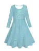 Comercio Exterior Otoñal Transfronterizo Impresión Digital 3D Dibujos Animados Medusa Linda Ropa Infantil Europea y Americana Vestido de Manga Larga Cálido y Dulce
