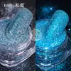 Pó super brilhante de glitter de cristal de 1g para decoração de nail art, glitter deslumbrante em formato de diamante, strass coloridos para nail art transfronteiriços, cristais coloridos