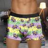 Ropa interior bóxer para hombre estampada digitalmente transfronteriza, shorts de carnaval europeos y americanos, bóxer transpirable de alta elasticidad, bóxer