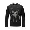 Outono homens camisa de fundo fino strass modal algodão all-match slim fit plus size casual homens de manga comprida camiseta masculina