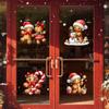 Natal Kawaii Boneco de Neve Homem de Gengibre Adesivos Celebração de Feriado Porta Janela Decorações de Festa Filme Transparente Eletrostático
