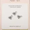 LZ Nueva Manicura de Corte Alto Joyería de Circonita Lazo Cinta Conservación del Color Lujo Ligero Blanco Cristalino Mariposa Diamante para Uñas Joyería