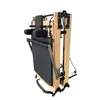Cama plegable de núcleo de roble con patas ajustables y extensibles, madera maciza, cama de entrenamiento multifuncional, silenciosa y de bajo ruido, cama de núcleo para Pilates
