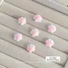 Dopamina Estilo Fofo Forma de Feijão Arte de Unha Especial Flock Dourado Patinha de Gato Resina de Cor Sólida 3D Pedras de Strass Decorações de Unha DIY