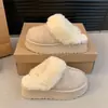 2026 Estilo Coreano Invierno Nuevo de Moda Piel y Piel Integrados Felpa Boca Forro Polar Suela Gruesa Abrigo Cálido Zapatillas de Media Caña Cerradas