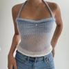 AliExpress - ¡Novedad de 2023! Chaleco sin mangas con cuello cruzado de verano para mujer europea y americana, con espalda descubierta y tirantes de punto sexy.