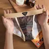 Cueca Boxer Masculina Retrô Algodão Puro Respirável e Confortável Estampa Étnica Personalizada Nova Tendência Shorts de Menino High-End
