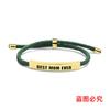 Pulseiras de Corda Trançada Multicor Transfronteiriças Europeias e Americanas para Boas Mães Presente Comemorativo de Dia das Mães Presente de Natal Pulseiras de Aço Inoxidável Gravadas