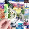 160 Pegatinas Creativas con Portadas de Novela Originales, Materiales de Fondo para Diario DIY de Alta Calidad, Pegatinas Decorativas de Sellado