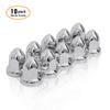 10 piezas Cubierta de tuerca de plástico cromado 33 mm Cubierta de tuerca de rueda ABS cromado para camión semirremolque
