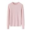 Suéter de Cuello Redondo para Mujer Otoño e Invierno Nuevo 100% Cachemir de Montaña Puro Suéter Ajustado Trenzado Manga Larga Jersey Tejido Factory de Respaldo