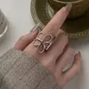 Anillo de Flor de Margarita Exagerada con Diseño Nicho para Mujer, Anillo Abierto Simple de Alta Gama, Anillo de Dedo Moderno que Combina con Todo, Moda