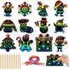 Navidad Nueva Transfronteriza Arte para Raspar Creativo Fiesta de Cumpleaños Juguete para Raspar Infantil Adornos Colgantes Decorativos Hechos a Mano DIY