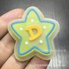 Muestra de Prueba de Nuevo Pegatina Destellante de Estrella de Cinco Puntas para Dibujos Animados Infantiles, Sello de Goma Suave de PVC, Parche Lavable