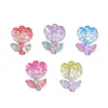 Hielo Transparente Brillo Tulipán Dibujos Animados Hecho a Mano DIY Accesorios para Joyería Pegamento de Crema Resina Pequeños Accesorios Material para Pasador