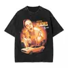 Camiseta Lavada Retro de Justin Bieber para Hombre Top de Algodón para Mujer Estilo Hip-Hop Casual