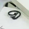 Anillo Abierto de Halloween Transfronterizo Personalidad Oscura Retro Circonita Araña Gatito Murciélago Anillo de Calle Hip-Hop de Nicho