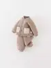 Roupas de Bebê, Macacões Acolchoados de Algodão para Outono e Inverno, Roupas e Calças Quentes de Algodão Fofas para Meninos, Conjuntos Separados para Passear
